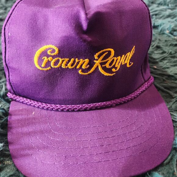 Vintage Crown Royal Purple Snapback Hat The House of Seagram Promo Cap - Picture 1 of 7